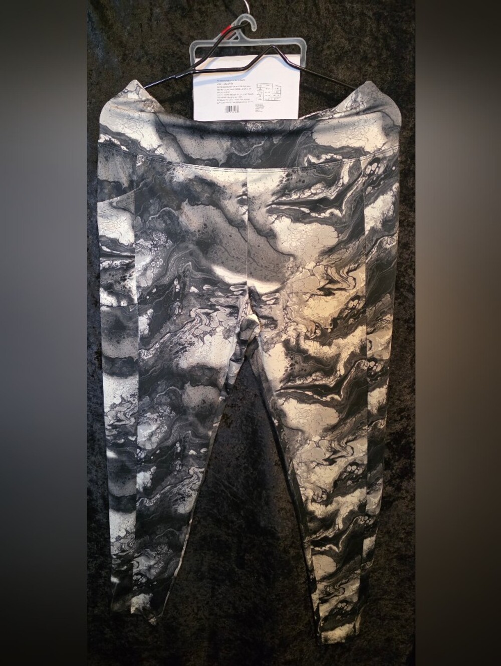 Zone Pro Black & White Marble Active Leggings